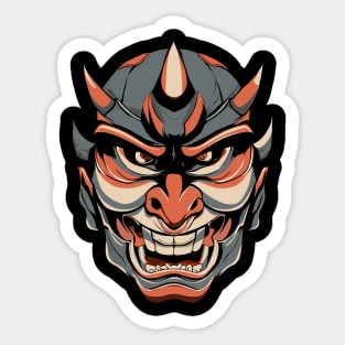 Japanese Hannya mask, vector design Sticker